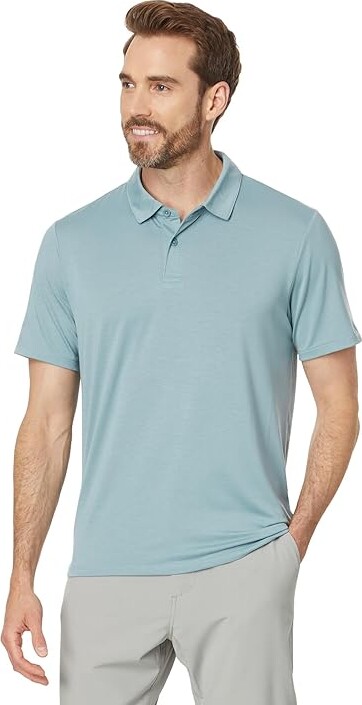 Free Fly Elevate Polo Men's Short Sleeve Knit Blue Fog : LG Polyester/Spandex