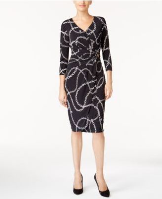 Thalia Sodi Printed Faux-Wrap Dress, Created for Macy's