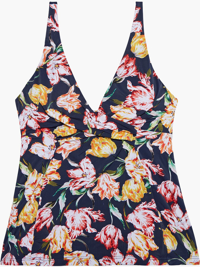 Jets Galleria crossover floralprint bikini top ShopStyle Two Piece