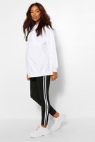 Thumbnail for your product : boohoo Maternity Side Stripe Over The Bump Leggings