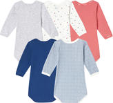 Thumbnail for your product : Petit Bateau Pack of 5 onesies
