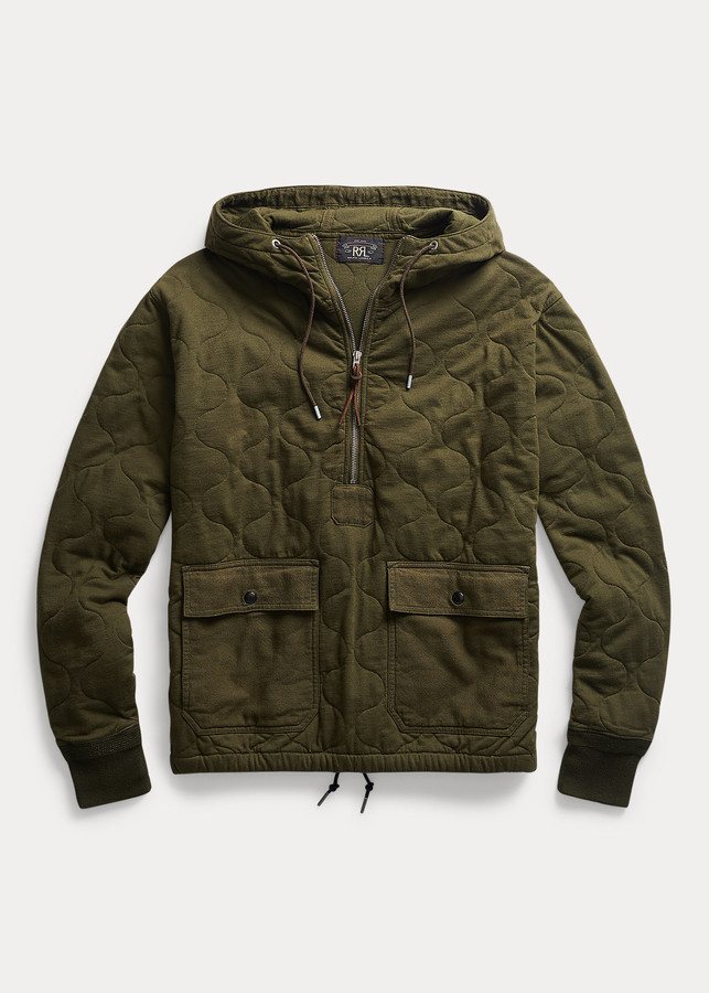 ralph lauren quilted hooded sweatshirt