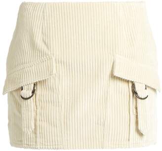 Anthony Vaccarello Ribbed-velvet mini skirt