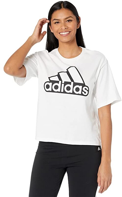 adidas Brand Love Cropped Tee Violet Tone L Womens - ShopStyle T-shirts