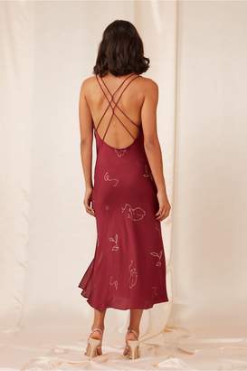 Finders Keepers CRISTINA DRESS cherry sketch