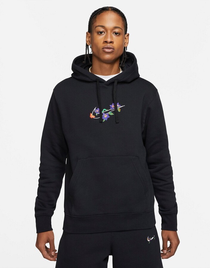 Nike Logo Twist Pack embroidered logo hoodie in black - ShopStyle