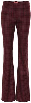 Altuzarra High-rise checked stretch-wool pants