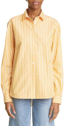 Totême Signature Stripe Cotton Button-Up Shirt
