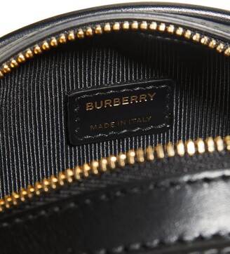 Shop Burberry Louise Check Round Shoulder Bag