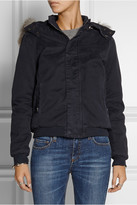 Thumbnail for your product : Lot 78 Lot78 Faux fur-trimmed cotton-twill bomber jacket