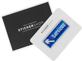Thumbnail for your product : Anya Hindmarch Services metallic textured-leather adhesive sticker