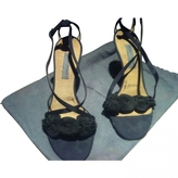 Thumbnail for your product : Alberta Ferretti Black Leather Sandals
