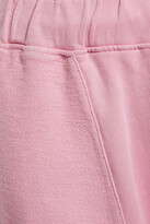 Thumbnail for your product : LoveShackFancy Distressed French cotton-terry track pants