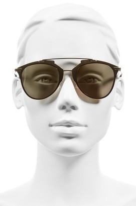 Christian Dior Women's Reflected 52Mm Brow Bar Sunglasses - Pink/ Blue/ Blue