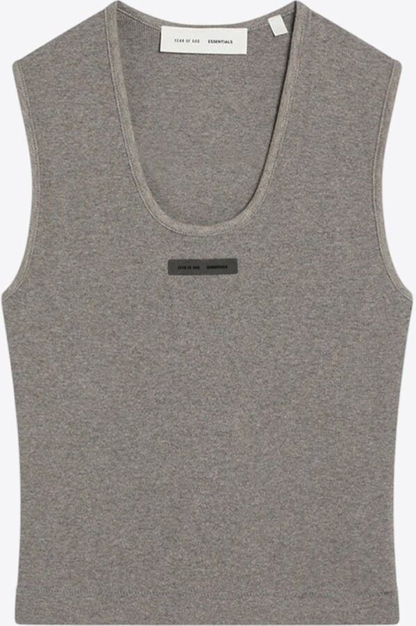 Essentials Logo Patch Ribbed Tank Top