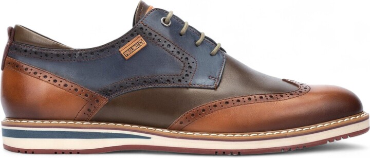 Men's Brandy Brown Leather Brogue Lace-Up Oxford Shoes - Avila