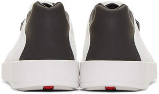 Prada White Leather Sneakers
