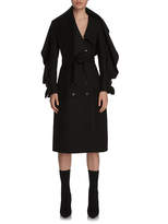 Thumbnail for your product : Burberry Double-Face Wool Twill Sculptural Wrap Coat, Black