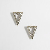Thumbnail for your product : J.Crew Factory Factory cutout crystal triangle earrings