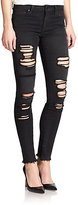 Thumbnail for your product : Joe's Jeans Finn Distressed Coated Skinny Jeans