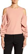 Thumbnail for your product : Boulevard Boulevard Cold Shoulder Bubble Sleeve Top