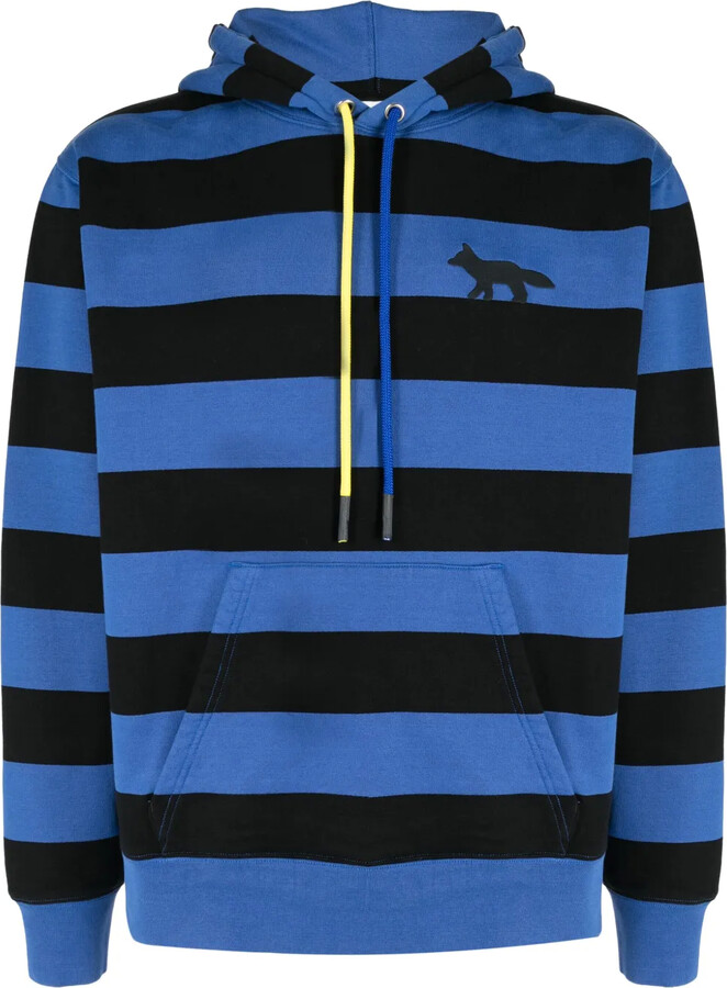 MAISON KITSUNÉ Stripe-Pattern Jersey Hoodie