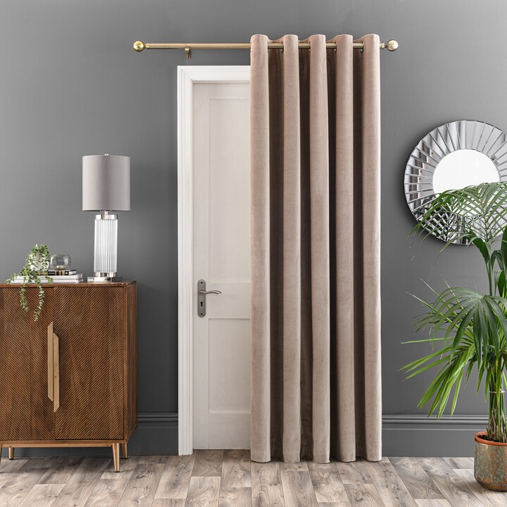 Dunelm Clara Natural Eyelet Door Curtain Natural ShopStyle