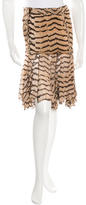 Thumbnail for your product : Roberto Cavalli Silk Knee-Length Skirt w/ Tags