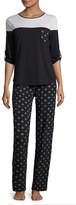 Thumbnail for your product : Liz Claiborne Colorblock Pant Pajama Set-Tall