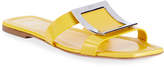 Thumbnail for your product : Roger Vivier Biki Viv' Flat Leather Buckle Sandals