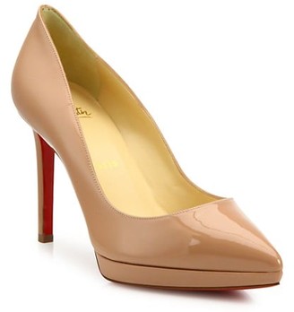 louboutin high heels beige