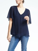 Thumbnail for your product : Banana Republic Drapey Pleated-Front Blouse