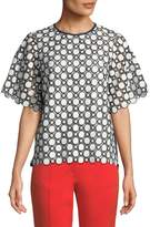 Thumbnail for your product : Tory Burch Gloria Geometric Guipure Lace Top