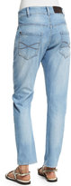 Thumbnail for your product : Brunello Cucinelli Distressed Boyfriend Jeans, Light Denim