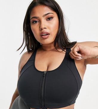 ASOS 4505 square neck washed medium support sports bra in gray