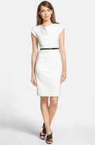 Thumbnail for your product : Classiques Entier 'Sunmosa' Drape Neck Ponte Dress (Regular & Petite)