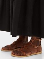 Thumbnail for your product : Ancient Greek Sandals Stephanie Snake-effect Leather Gladiator Sandals - Brown Multi