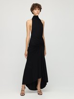 Thumbnail for your product : Alexandre Vauthier High Neck Stretch Jersey Long Dress