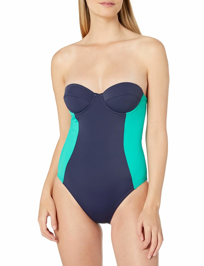 slimming one piece swimsuit with underwire