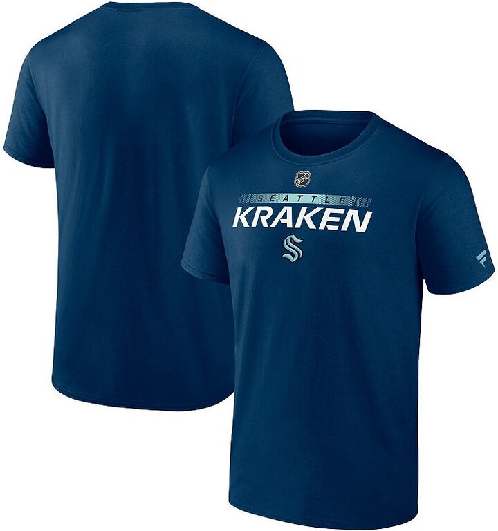 Fanatics Men's Branded Deep Sea Blue Seattle Kraken Authentic Pro Team Core Collection Prime T-Shirt