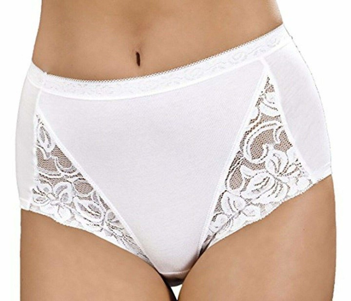 Size 10-22 White Lace Maxi Brief Cotton Full Underwear 1 3 6 9 12 24 Pair Lot