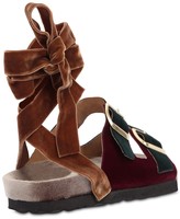 Thumbnail for your product : Gia Couture 30mm Velvet Lace-up Sandals