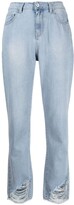 Thumbnail for your product : Twin-Set High-Rise Frayed-Edge Bootcut Jeans