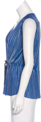 Piazza Sempione Pleated Sleeveless Top