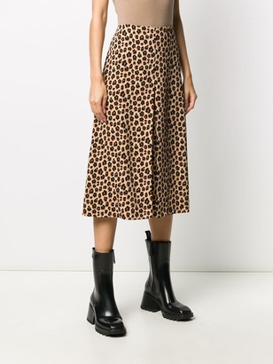 VIVETTA leopard print A-line skirt