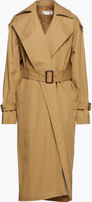 Victoria Beckham Belted Cotton-gabardine Trench Coat