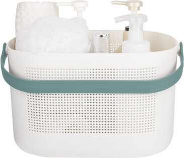 Plastic Storage Basket With Handles For Bathroom, Kitchen, Dormitory