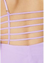 Thumbnail for your product : Missguided Paula Lilac Chiffon Caged Back Skater Dress