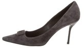 Thumbnail for your product : Roger Vivier Suede Buckle-Embellished Pumps