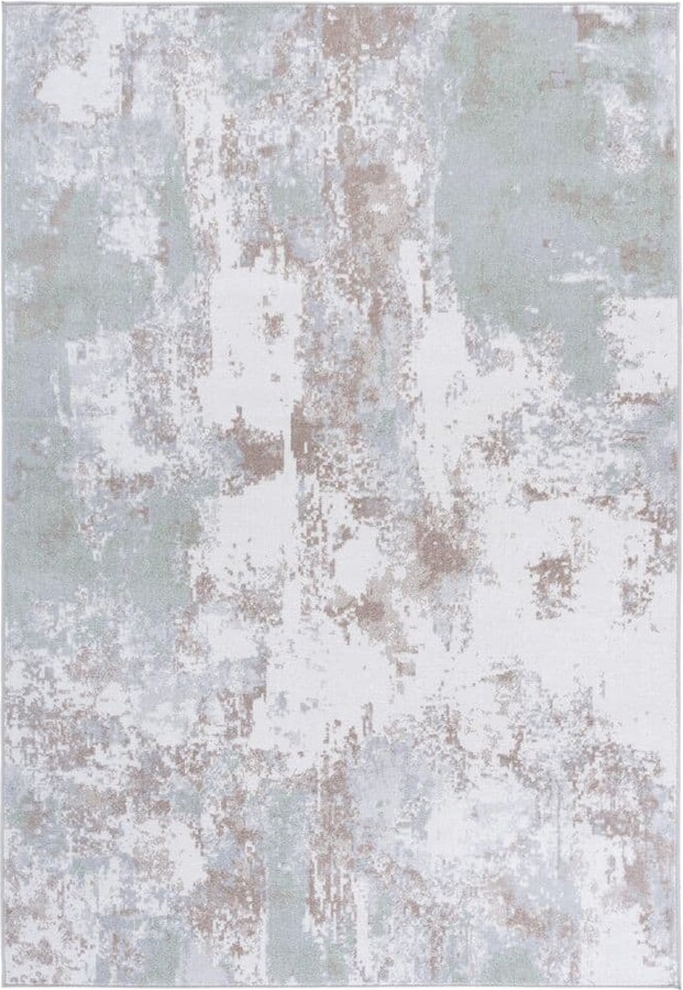 Bayside 5 ft. x 8 ft. Green/Ivory Rustic Marble Area Rug